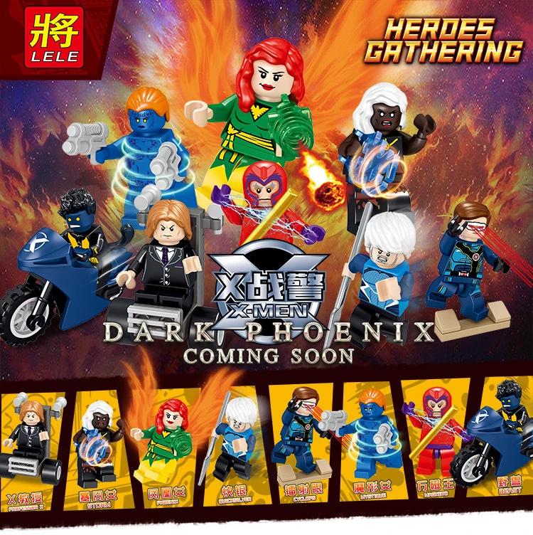 34064 8pcs/set Super Heroes X-Man Series Robocop Storm Phoneix Beast Cyclops Building Blocks Figure Kids Toys Compatible Legoing
34064 8pcs/set Super Heroes X-Man Series Robocop Storm Phoneix Beast Cyclops Building Blocks Figure Kids Toys Compatible Legoing