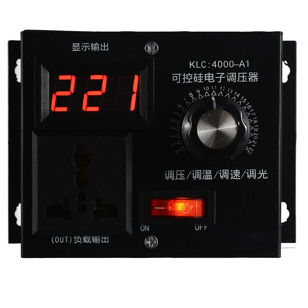 220V 4000W High Power Solid State Voltage Regulator LED Display Electronic Silicon Controlled Voltage Regulator
220V 4000W High Power Solid State Voltage Regulator LED Display Electronic Silicon Controlled Voltage Regulator