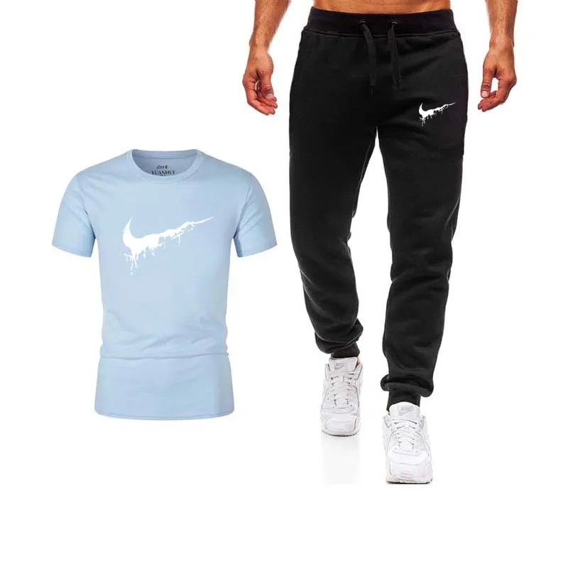 2019 sports suit men's T-shirt + pants sports suit gym sportswear men's autumn fitness sportswear jogging sportswear
2019 sports suit men's T-shirt + pants sports suit gym sportswear men's autumn fitness sportswear jogging sportswear