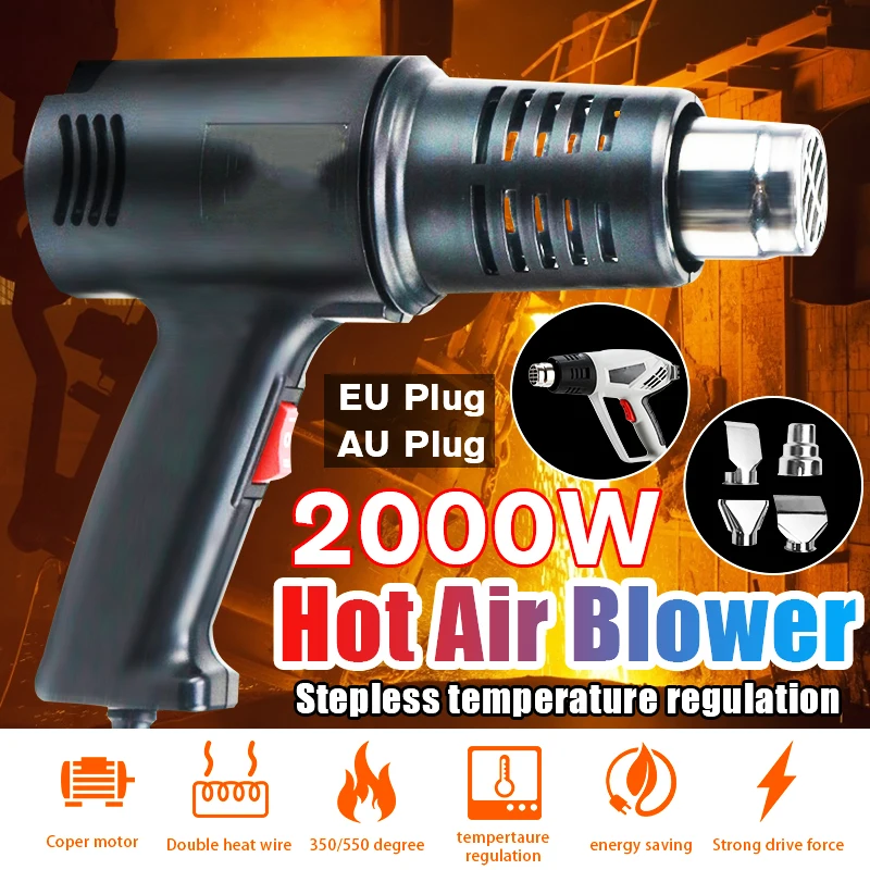 220V 2000W электрический горячий воздух Регулируемая Температура воздуходувка горячего воздуха с аксессуарами
220V 2000W электрический горячий воздух Регулируемая Температура воздуходувка горячего воздуха с аксессуарами