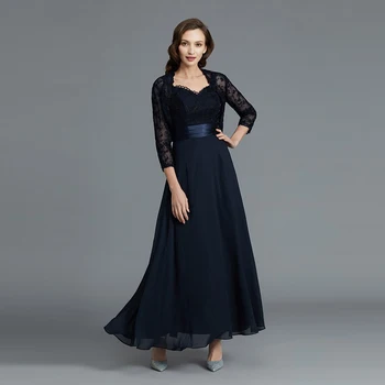 High Fashion Navy Blue Two Pieces Lace Mother of the Bride Dresses With Jacket Shoulders With Straps Wedding Party Gowns Pleated
High Fashion Navy Blue Two Pieces Lace Mother of the Bride Dresses With Jacket Shoulders With Straps Wedding Party Gowns Pleated