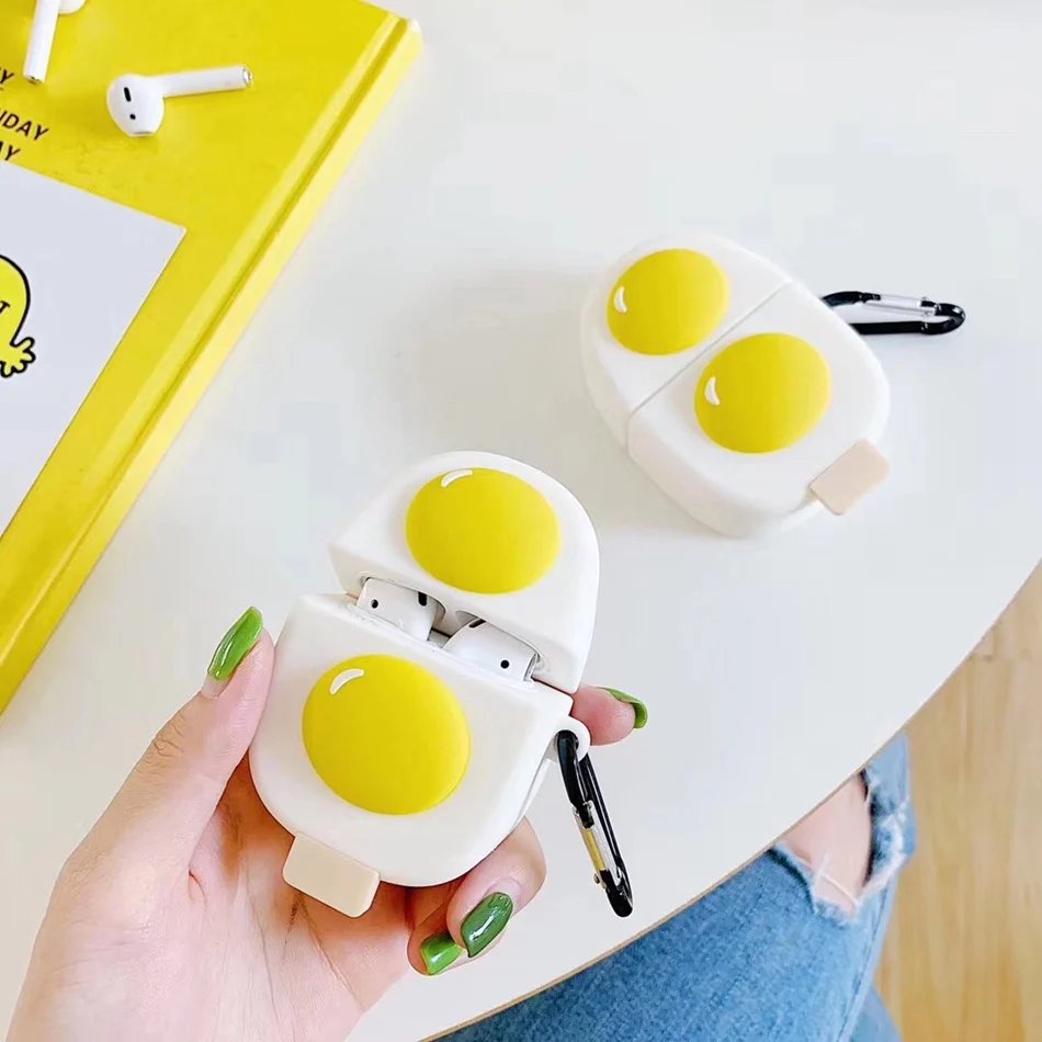 3D Cute Earphone Case For Airpods Case Yolk Silicone Duck Egg Headphone Protective Cover For Apple Airpods 1 2 For Earpods Case
3D Cute Earphone Case For Airpods Case Yolk Silicone Duck Egg Headphone Protective Cover For Apple Airpods 1 2 For Earpods Case