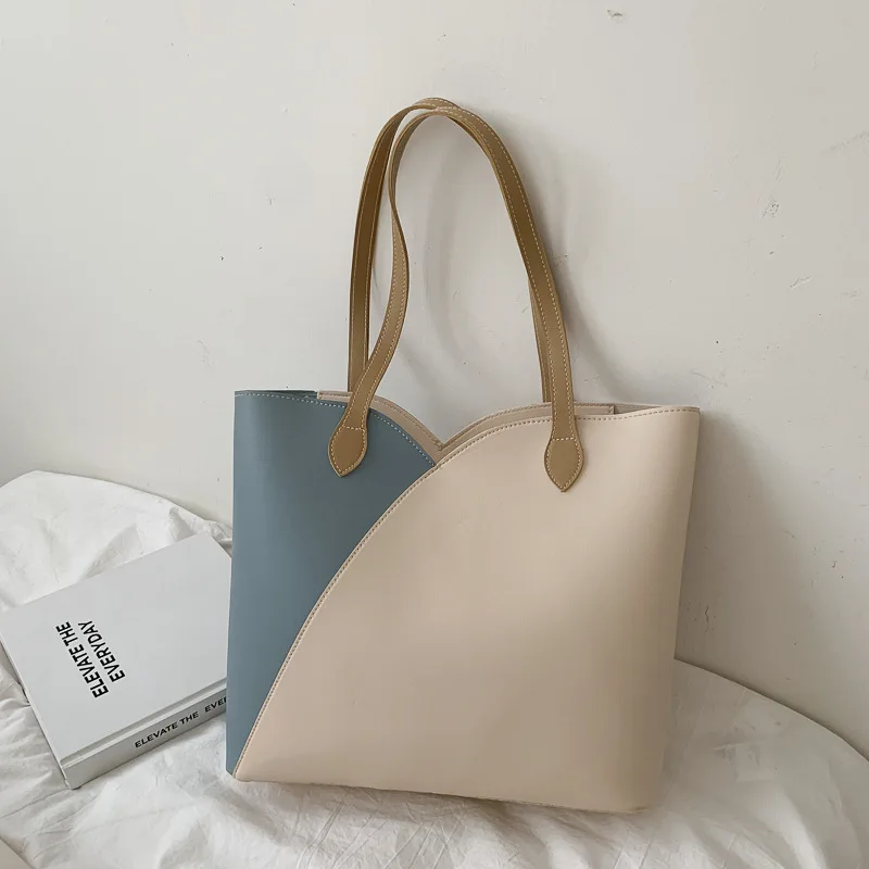 

Large Capacity PU Leather Shoulder Shopping Bag Women Tote Bag Casual Designer Purses And Handbags Luxury Big Shopping Bag bolso