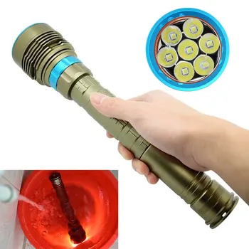 Powerful 15000LM Scuba Diving Torch 7*XM-L2 18650 Led Dive flashlight Waterproof 3 modes Lantern for Underwater Video Lighting
Powerful 15000LM Scuba Diving Torch 7*XM-L2 18650 Led Dive flashlight Waterproof 3 modes Lantern for Underwater Video Lighting