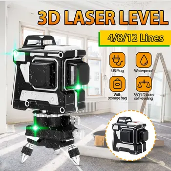 ZEAST 3D Green Laser Level Self-Leveling 12 Lines 360 Degre Horizontal And Vertical Cross Lines Laser Line With Tripod Battery
ZEAST 3D Green Laser Level Self-Leveling 12 Lines 360 Degre Horizontal And Vertical Cross Lines Laser Line With Tripod Battery