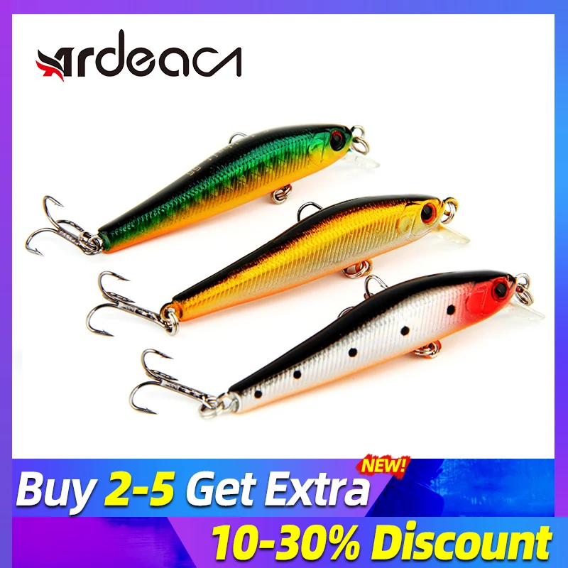 ARDEA small minnow fishing lure hard bait seabass lures flottant isca artificial hard plastic bass crankbait winter fishing bait 
ARDEA small minnow fishing lure hard bait seabass lures flottant isca artificial hard plastic bass crankbait winter fishing bait