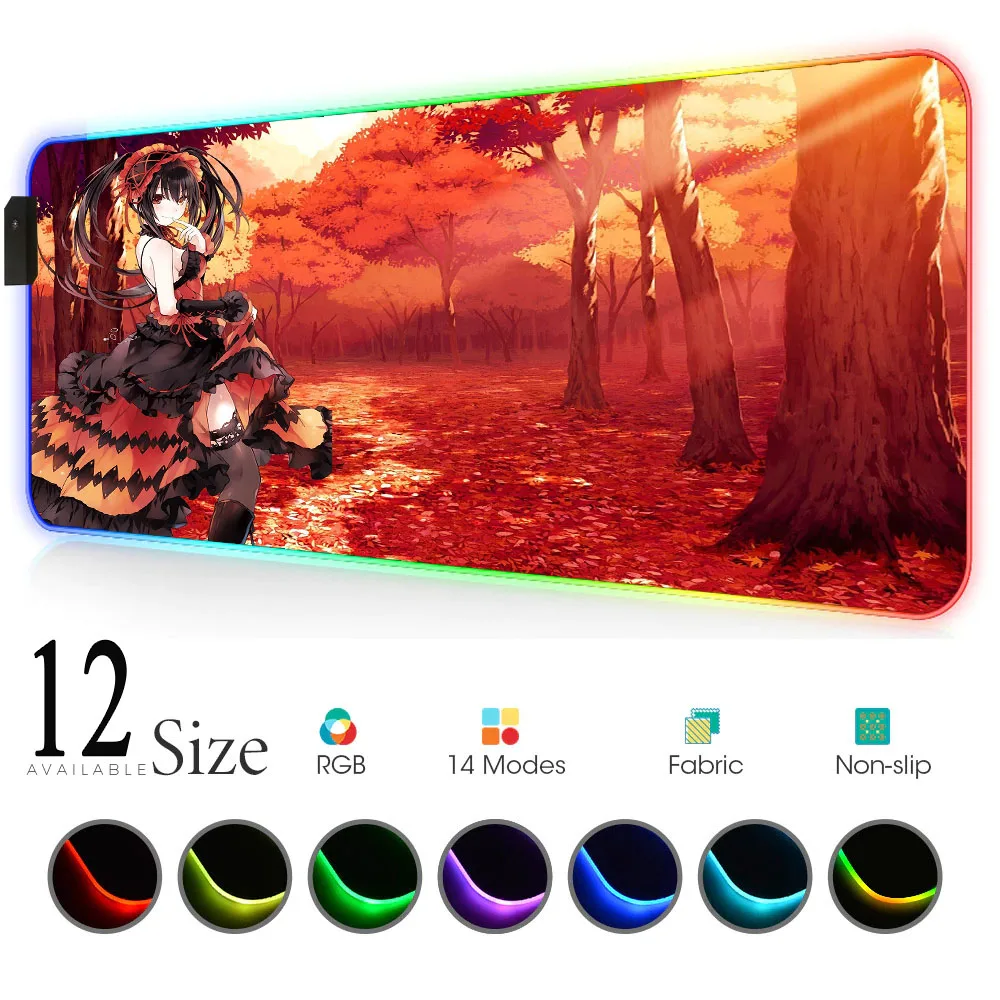 Kurumi Tokisaki Rgb Rug Gloway Carpet Led Mousepad Rgb Gamer Desktop Keyboard Pad Padding Play Mat Computer Desk Mats for Mice
Kurumi Tokisaki Rgb Rug Gloway Carpet Led Mousepad Rgb Gamer Desktop Keyboard Pad Padding Play Mat Computer Desk Mats for Mice