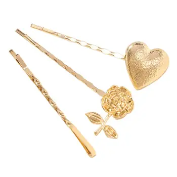 Minimalist Metal Alloy Gold Hairpin Sweet Scrub Heart Women Hair Clip Imitation Pearl Rhinestone Beaded Styling Hair Accessories
Minimalist Metal Alloy Gold Hairpin Sweet Scrub Heart Women Hair Clip Imitation Pearl Rhinestone Beaded Styling Hair Accessories