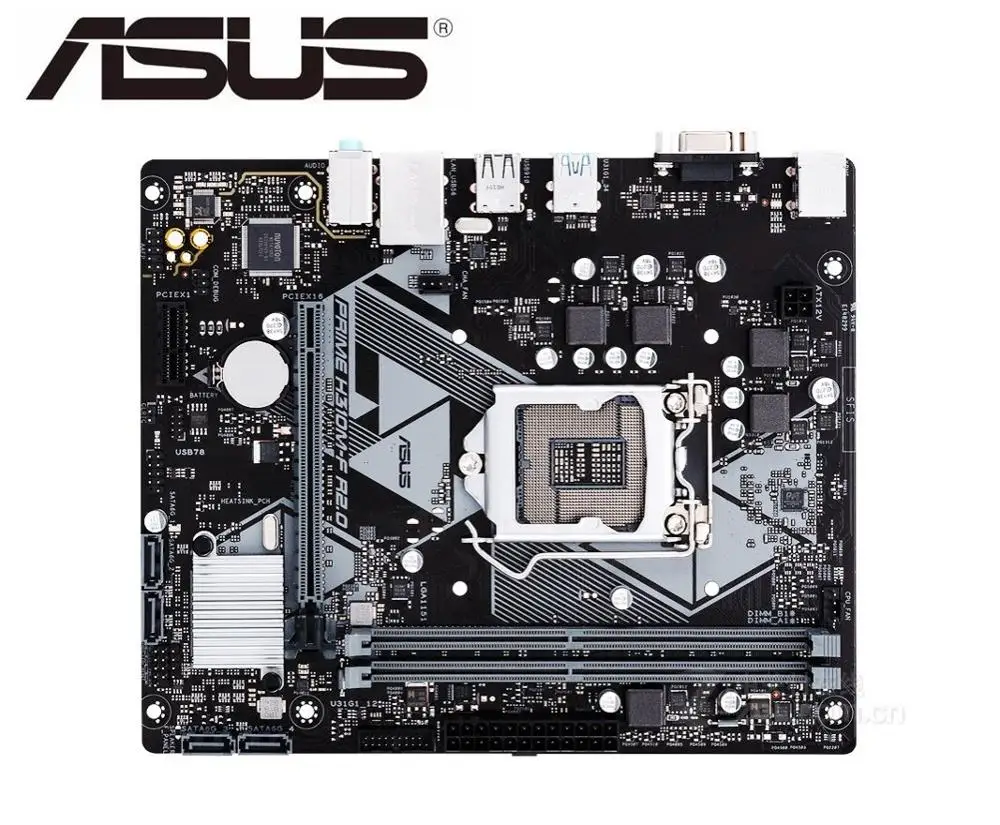 Для ASUS PRIME H310M-F R2.0 материнская плата LGA 1151 DDR4 USB2.0 USB3.0 б/у для настольного компьютера