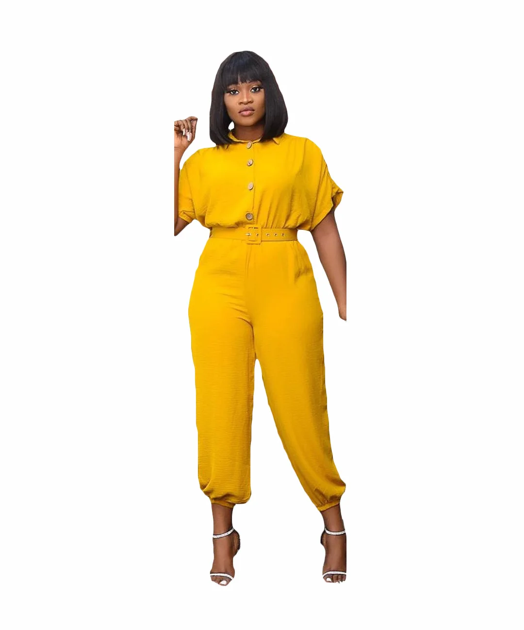 Yellow Jumpsuit Women Summer 2020 Casual Loose Lapel Short Sleeve Green Jumpsuit Female Fashion Front Button One Piece Outfit
Yellow Jumpsuit Women Summer 2020 Casual Loose Lapel Short Sleeve Green Jumpsuit Female Fashion Front Button One Piece Outfit