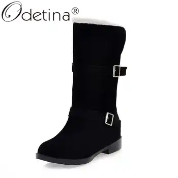Odetina Women Fashion Buckle Strap Slip On Keep Warm Snow Boots Lady Non-slip Faux Suede Round Toe Block Mid Heel Mid Calf Boots
Odetina Women Fashion Buckle Strap Slip On Keep Warm Snow Boots Lady Non-slip Faux Suede Round Toe Block Mid Heel Mid Calf Boots