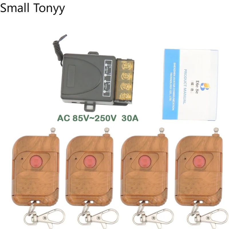 433MHz Wireless Universal Remote Control AC220V 30A 6600W 1CH rf Relay Receiver and Transmitter for light/ Exhaust System Switch
433MHz Wireless Universal Remote Control AC220V 30A 6600W 1CH rf Relay Receiver and Transmitter for light/ Exhaust System Switch