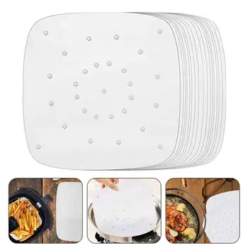 100Pcs Square Air Fryer Steamer Liners Premium Perforated Wood Pulp Papers Non-Stick Steaming Basket Mat Baking Cooking Tools
100Pcs Square Air Fryer Steamer Liners Premium Perforated Wood Pulp Papers Non-Stick Steaming Basket Mat Baking Cooking Tools