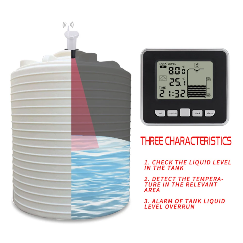 Ультразвуковой датчик воды измеритель уровня жидкости в резервуаре с