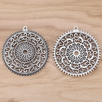 5 Pieces Large Open Filigree Flower Round Charms Pendants for Necklace Jewellery Making Findings 50x50mm
5 Pieces Large Open Filigree Flower Round Charms Pendants for Necklace Jewellery Making Findings 50x50mm