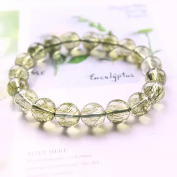 Natural tourmaline green hair crystal bracelet, charm crystal jewelry gift for men and women, meditation yoga energy bracelet
Natural tourmaline green hair crystal bracelet, charm crystal jewelry gift for men and women, meditation yoga energy bracelet