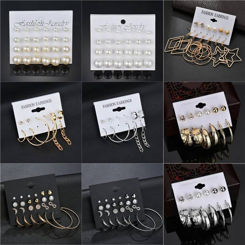 NEWBUY Hot Cute Pearl Star Moon Heart Stud Earring Set For Women Girl Punk Stud Earrings Set Personality Jewelry Fashion Brincos
NEWBUY Hot Cute Pearl Star Moon Heart Stud Earring Set For Women Girl Punk Stud Earrings Set Personality Jewelry Fashion Brincos