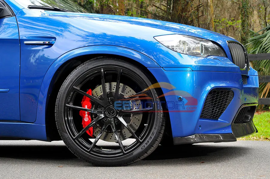 REAL CARBON FIBER FRONT LIP SPOILER SPLITTER FOR BMW E71 X6M E70 X5M X5 M X6 M 10-14 B242