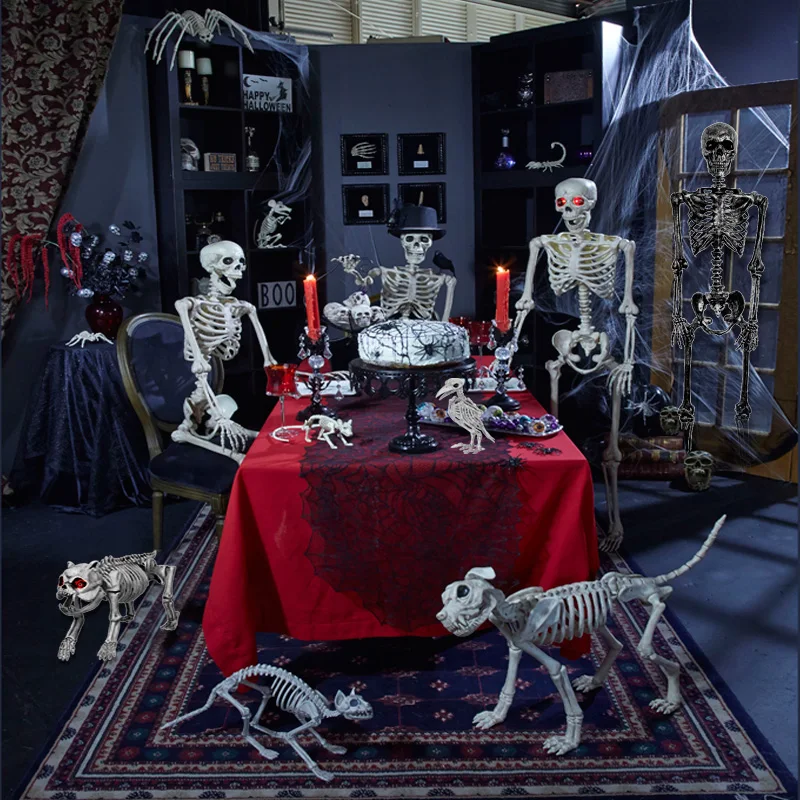 New-Skeleton-Dragon-Dog-Animal-100-Plastic-Animal-Skeleton-Bones-Horror-Halloween-Prop-Animal-Horror-House