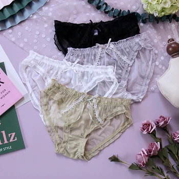 Sexy Women's Underwear Sweet Love Bandage Bow Mesh Transparent Briefs Teen Girl Low Waist Lace Student Panties Underpants
Sexy Women's Underwear Sweet Love Bandage Bow Mesh Transparent Briefs Teen Girl Low Waist Lace Student Panties Underpants