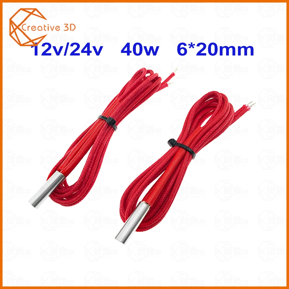 3D Print Part 12V 40W 1M Ceramic Cartridge Heating tube 6*20mm For Extruder Part Heating Tube Heat 12V/24V 40W Extrusion Heater
3D Print Part 12V 40W 1M Ceramic Cartridge Heating tube 6*20mm For Extruder Part Heating Tube Heat 12V/24V 40W Extrusion Heater