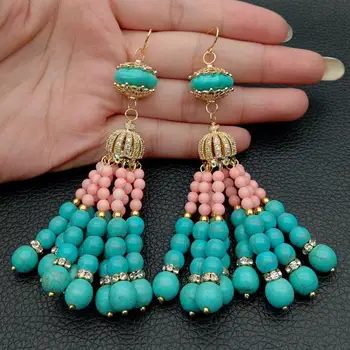 fashion round Green howlite Pink Coral cubic zirconia mirco pave Hook Earrings ethnic style dangle earrings for women 
fashion round Green howlite Pink Coral cubic zirconia mirco pave Hook Earrings ethnic style dangle earrings for women