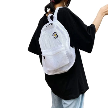 Fashion Women Transparent Backpack Mesh Backpack For Girls Light Weight Rucksack Daisy Beach Travel Bag
Fashion Women Transparent Backpack Mesh Backpack For Girls Light Weight Rucksack Daisy Beach Travel Bag