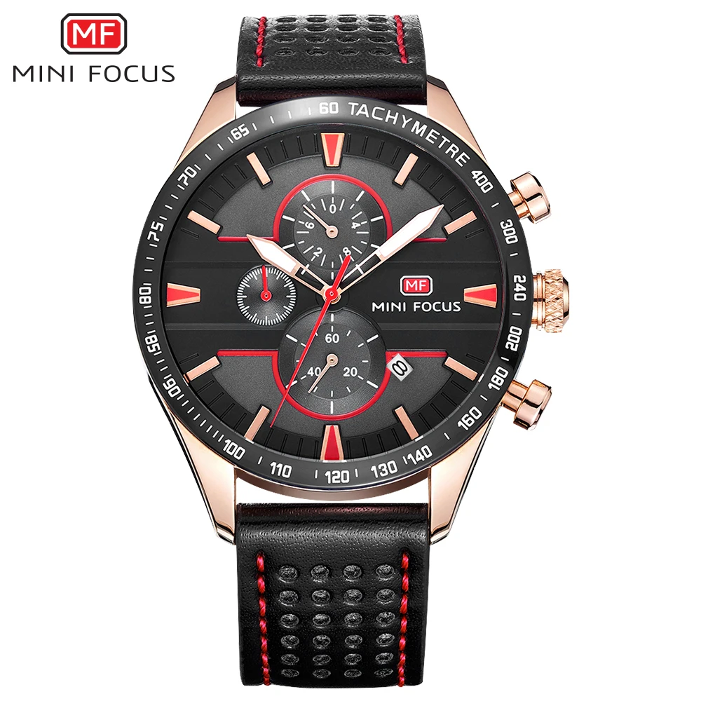 Мужские водонепроницаемые спортивные часы MINI FOCUS роскошные брендовые кварцевые