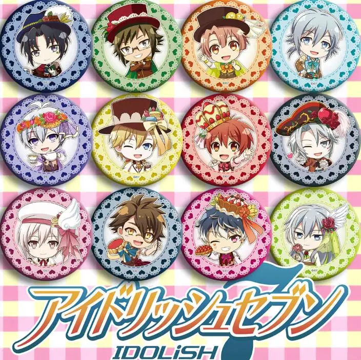 12 шт./1 лот аниме IDOLiSH7 фотоэлемент NIKAIDO YAMATO IZUMI MITSUKI фигурка 5110 значки круглая брошь