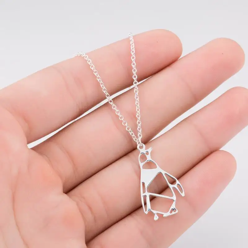 Ожерелье с геометрическим рисунком пингвина милое ювелирное ожерелье подарок на