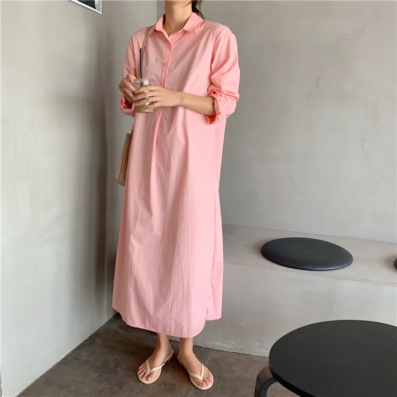 Women's Autumn Long Dress Elegant Long Sleeve Turn Down Collar Loose Vestidos Casual Shirt Dress Plus Size Vestidos Mujer
Women's Autumn Long Dress Elegant Long Sleeve Turn Down Collar Loose Vestidos Casual Shirt Dress Plus Size Vestidos Mujer