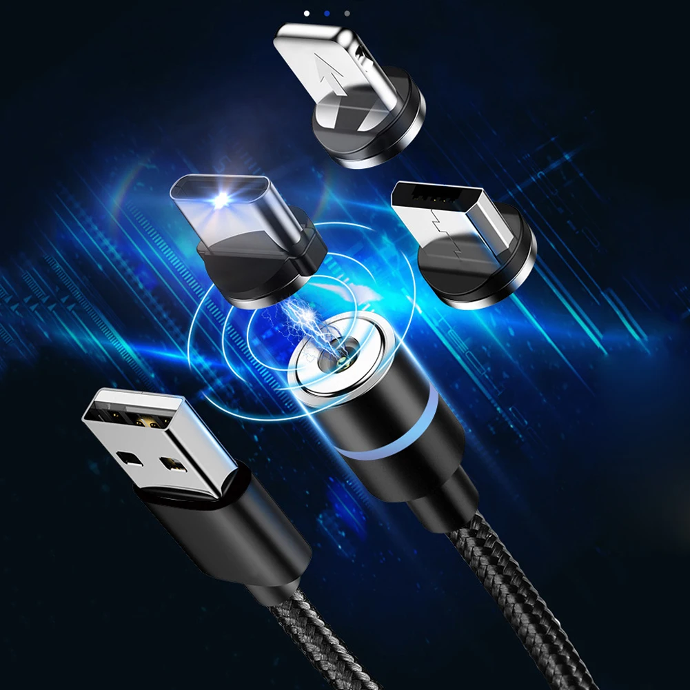 For iPhone Huawei Samsung LED 360° Rotate Round Strong Magnetic Type C Micro USB Fast Charger Cable Nylon Braided Charging Wire
For iPhone Huawei Samsung LED 360° Rotate Round Strong Magnetic Type C Micro USB Fast Charger Cable Nylon Braided Charging Wire