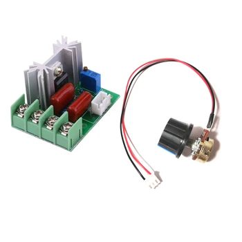 AC 220V 2000W High Power SCR Voltage Regulator Dimming Dimmers Motor Speed Controller Governor Module W/ Potentiometer
AC 220V 2000W High Power SCR Voltage Regulator Dimming Dimmers Motor Speed Controller Governor Module W/ Potentiometer