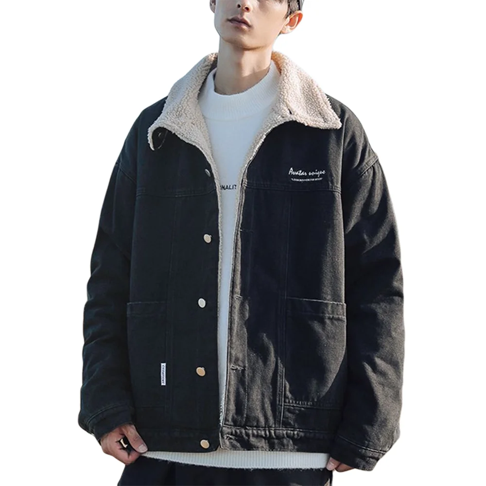 Denim Jacket Men Coat Black Casual Jeans Jacket Cotton Turn-Down Collar Long Sleeve Denim Bomber Jackets For Man 
Denim Jacket Men Coat Black Casual Jeans Jacket Cotton Turn-Down Collar Long Sleeve Denim Bomber Jackets For Man