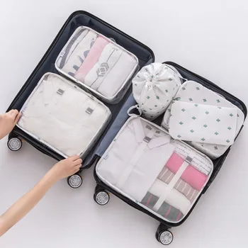 Thickened upgraded storage bag 6-Piece set Korean travel storage bag 6-Piece sorting Bag Set 
Thickened upgraded storage bag 6-Piece set Korean travel storage bag 6-Piece sorting Bag Set