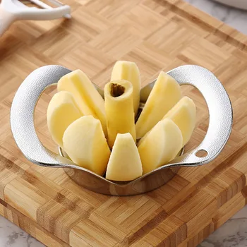 Hulpmiddel voor het verwijderen van creatieve vruchten door Apple Cutter roestvrij staal 
Hulpmiddel voor het verwijderen van creatieve vruchten door Apple Cutter roestvrij staal