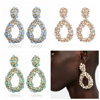 2020 New Rhinestone Crystal Beads Earrings for Woman Bohemia Beaded Braid Pendant Earring Water Drop Big Long Earrings
2020 New Rhinestone Crystal Beads Earrings for Woman Bohemia Beaded Braid Pendant Earring Water Drop Big Long Earrings