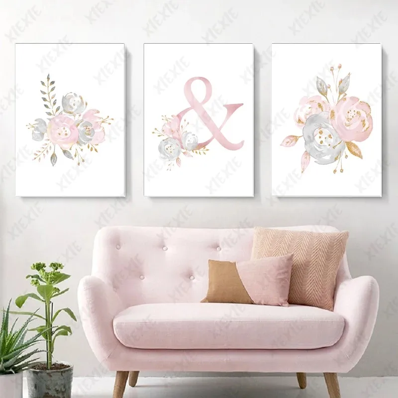 Pink Romantic Alphabet Canvas Painting Fresh Art Poster Wallpaper Craft Print Nordic Picture Home Living Room Decoration
Pink Romantic Alphabet Canvas Painting Fresh Art Poster Wallpaper Craft Print Nordic Picture Home Living Room Decoration