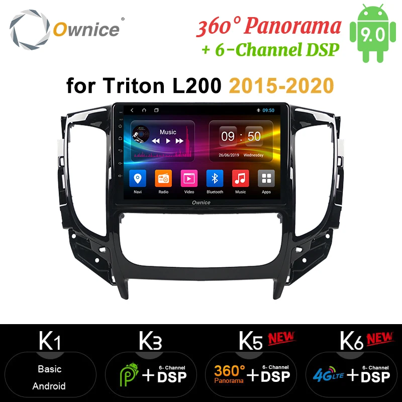 Ownice 360 Panorama Android 10 Eight Core carplay Car Radio DVD GPS Navi Player dvd 4G DSP Optical for Triton L200 2015-2020 | Автомобили