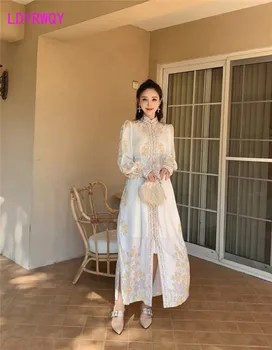 2020 autumn and winter new fashion high-end bubble sleeve printed dress Knee-Length Natural Mandarin Collar Beach Style
2020 autumn and winter new fashion high-end bubble sleeve printed dress Knee-Length Natural Mandarin Collar Beach Style
