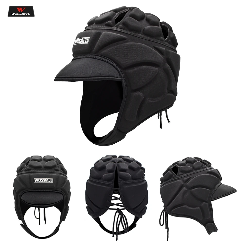 WOSAWE Men's Football Soccer Goalkeeper Helmet Sports EVA Anti-Shock Rugby Scrum Cap Headguard Goalie Roller Hat Head Protector
WOSAWE Men's Football Soccer Goalkeeper Helmet Sports EVA Anti-Shock Rugby Scrum Cap Headguard Goalie Roller Hat Head Protector