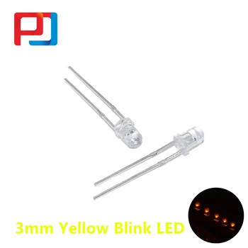 1000pcs 3mm LED Diodes Flash Flashing Yellow Blinking 2-Pins Clear 3 mm Intermitente Light Emitting Diodos F3 danshan Yellow
1000pcs 3mm LED Diodes Flash Flashing Yellow Blinking 2-Pins Clear 3 mm Intermitente Light Emitting Diodos F3 danshan Yellow
