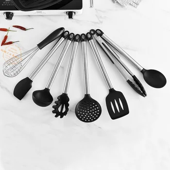 8PCS Silicone Kitchenware Set Stainless Steel Handle Simple Cooking Tool Set High Temperature Resistan
8PCS Silicone Kitchenware Set Stainless Steel Handle Simple Cooking Tool Set High Temperature Resistan