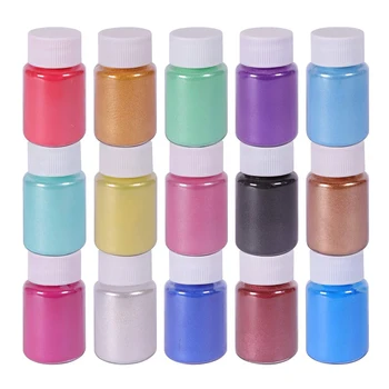 Biutee 15 Color Mica Powder Pigment For Lip Gloss Expoxy Resin Cosmetic Mica Powder Set Kit Pigment for Resin Food grade Pigment
Biutee 15 Color Mica Powder Pigment For Lip Gloss Expoxy Resin Cosmetic Mica Powder Set Kit Pigment for Resin Food grade Pigment
