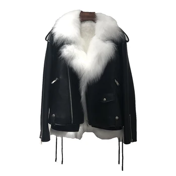 Real Sheepskin Coat Genuine Leather Jacket Women Tops Autumn Winter Jacket Korean Vintage Fox Fur Coat Female Jacket ZT1746
Real Sheepskin Coat Genuine Leather Jacket Women Tops Autumn Winter Jacket Korean Vintage Fox Fur Coat Female Jacket ZT1746