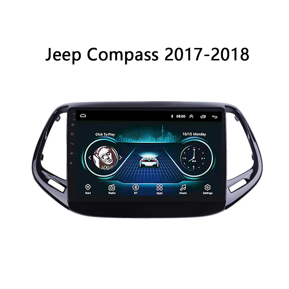 Clearance Car radio for Jeep Compass 2017 2018 GPS Navigation MP5 DVD Player touch screen Video Mirror link Universal system 0