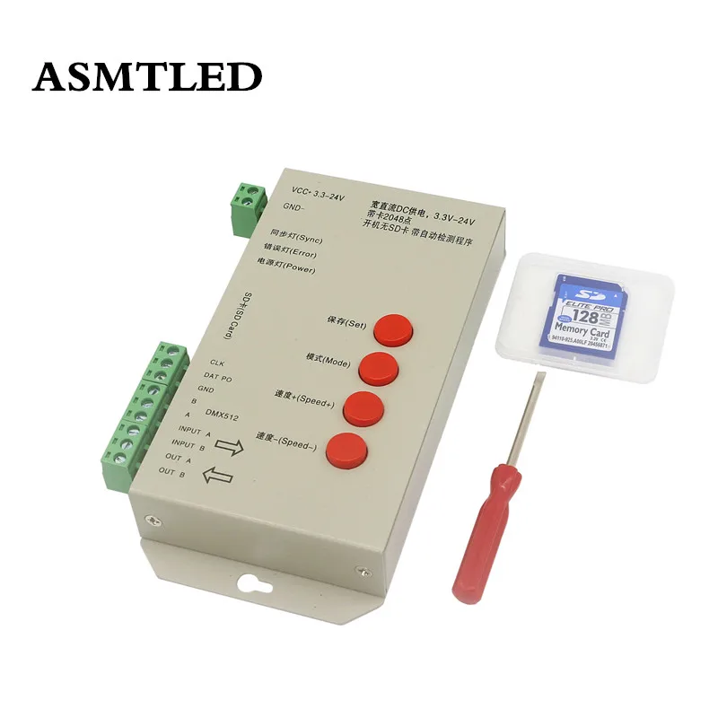LED RGB controller T-1000S 128G 256G SD Card Pixels Controller ,for WS2801 WS2811 WS2812B LPD6803 LED 2048 Pixels DC 12V 3.3-24V
LED RGB controller T-1000S 128G 256G SD Card Pixels Controller ,for WS2801 WS2811 WS2812B LPD6803 LED 2048 Pixels DC 12V 3.3-24V