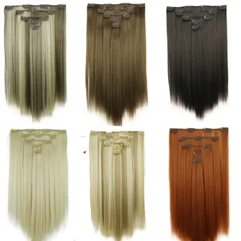 StrongBeauty 20" Straight Synthetic Clip in Hair Extensions. 5 individual pieces for multiple styles.140g
StrongBeauty 20" Straight Synthetic Clip in Hair Extensions. 5 individual pieces for multiple styles.140g