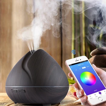 550ML APP Air Humidifier Essential Oil Diffuser With Wood Grain Aroma Diffuser 7 Changing Color LED Lights For Home Office
550ML APP Air Humidifier Essential Oil Diffuser With Wood Grain Aroma Diffuser 7 Changing Color LED Lights For Home Office