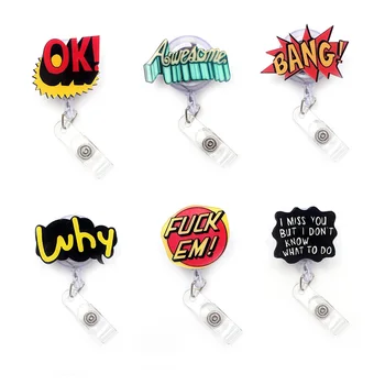 Characteristic Letter Word Retractable Creative Card Holder Badge Reel Nurse Exhibition Enfermera Girl Name Card Chest Boy Girl
Characteristic Letter Word Retractable Creative Card Holder Badge Reel Nurse Exhibition Enfermera Girl Name Card Chest Boy Girl